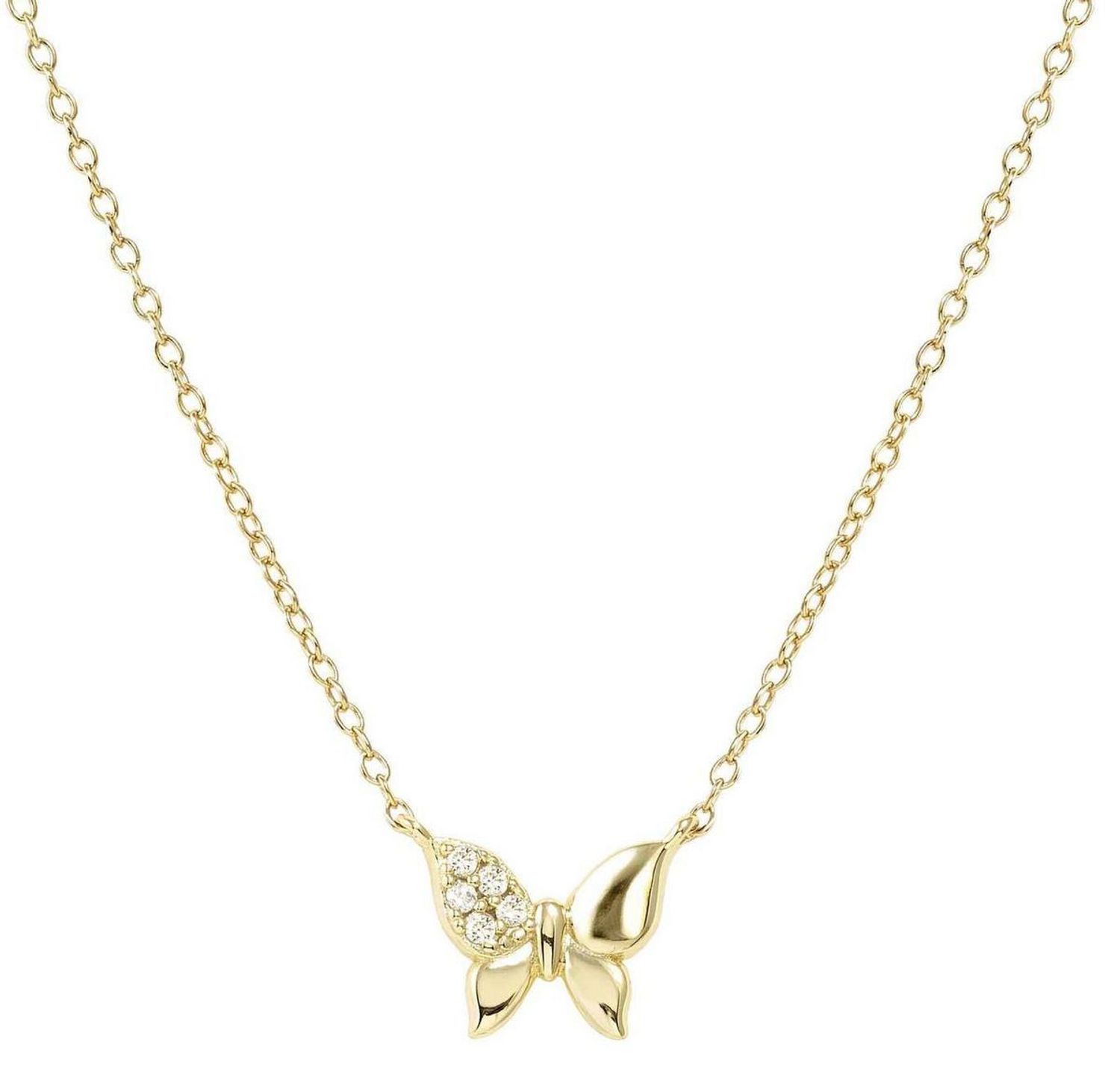 Naszyjnik damski Nomination Italy Petit Sparkle srebrny pozłacany motylek 242303042.jpg